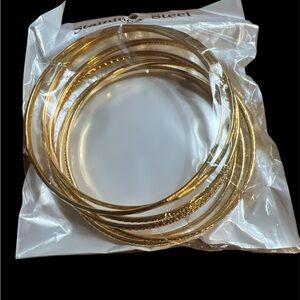 Elegant Gold Bangle Set